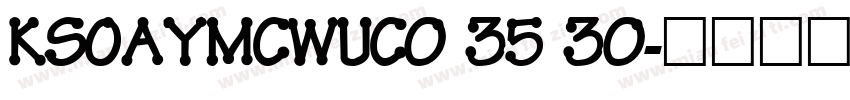 KSOAYMCWUC0 35 30字体转换